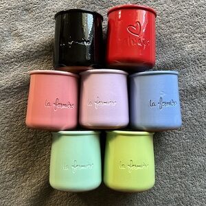 French LA FERMIERE Yogurt Pots * 7